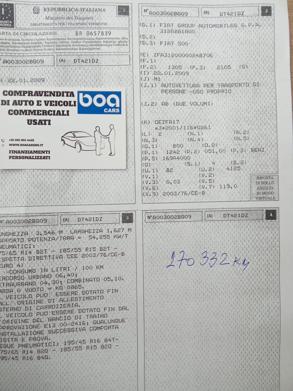 Fiat 500 1.2bz