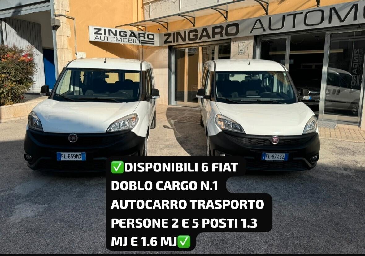 FIAT DOBLO CARGO N.1 1.3 MJ 95 CV. E6 FURGONE 5 POSTI 5 UNITA