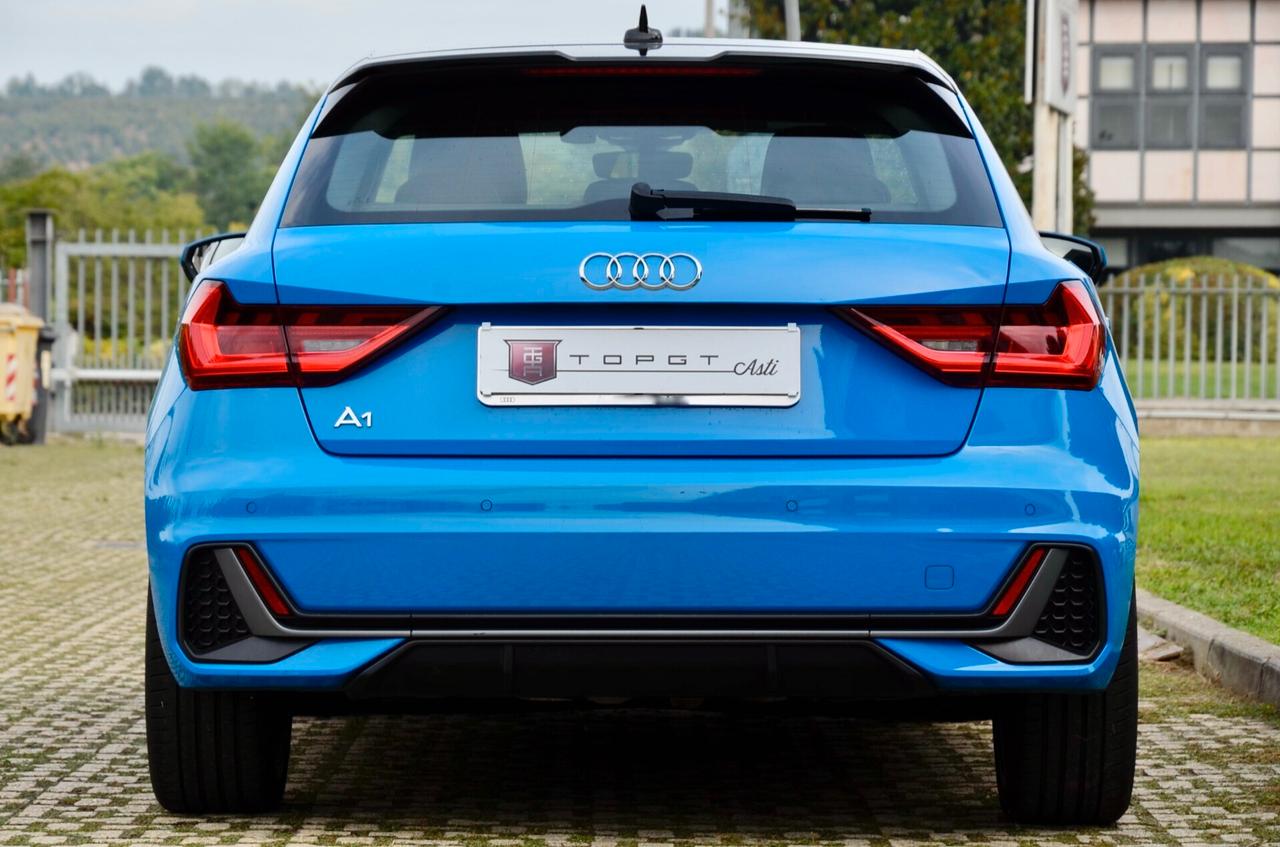 AUDI A1 SPB 30 1.0 TFSI S-LINE INT+EXT 116cv S-TRONIC, UFF ITALIANA, SERVICE CON FATTURE, EURO 6D, APPLE ANDROID, FARI LED, 18", PERMUTE