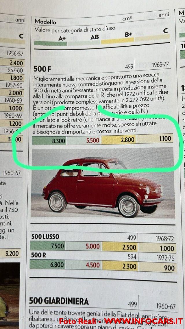 FIAT 500 500 (110f) '71 Certificazione ASI Conservata