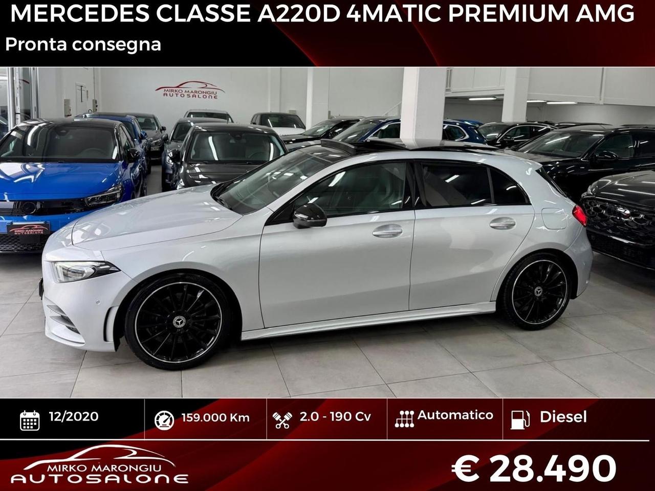 Mercedes A 220 d Automatic 4Matic Premium FINANZIABILE