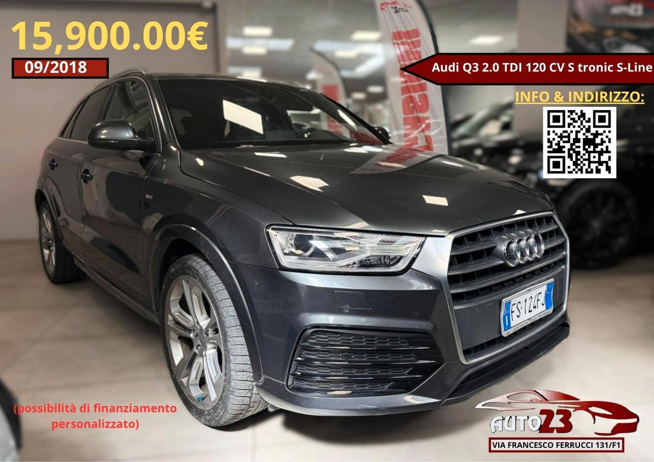 Audi Q3 2.0 TDI 120 CV S tronic S-Line Ok Neopatentati