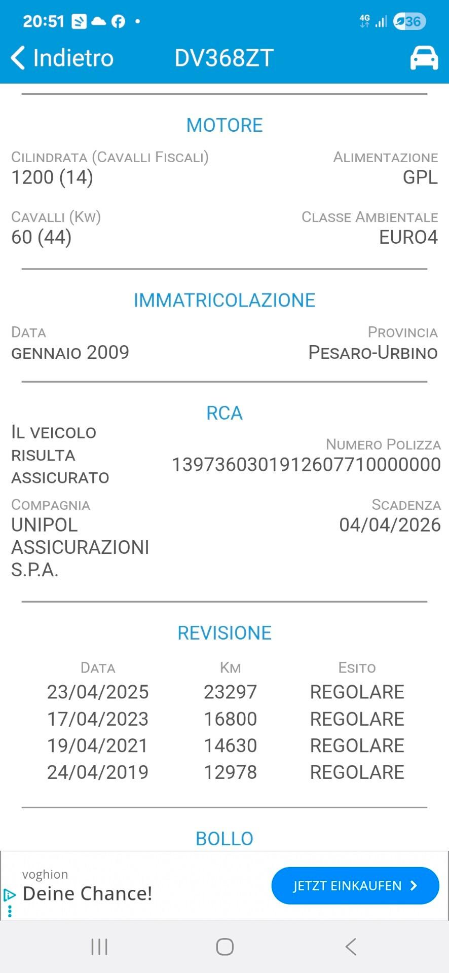 Fiat Punto Classic 1.2 5 porte Natural Power Active GARANZIA 6 MESINEOPAT UNICOPROPIETARIO