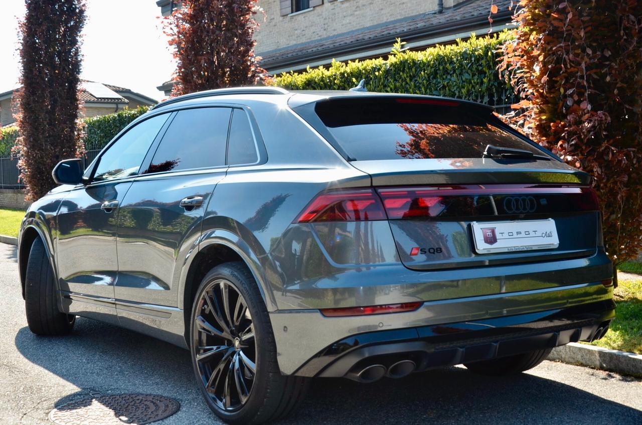 AUDI SQ8 4.0 TFSI QUATTRO 507cv TIPTRONIC, GAR, AUDI 12/27, SERVICE AUDI, UNICOPROPRIETARIO, EURO 6E, TETTO, MATRIX, BANG&OLUFSEN, SOFT CLOSE, SOSPENSIONI ADATTIVE, INSERTI CARBONIO, 23", PERMUTE