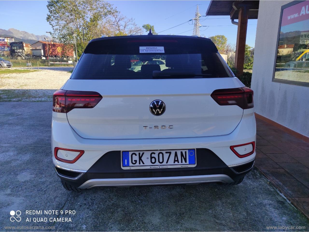 VOLKSWAGEN T-Roc 1.0 TSI Style BMT 3 ANNI GARANZIA -- 15GG SODDISFATTI O RIMBORSATI