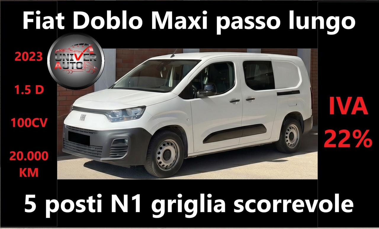 Fiat New Doblo 1.5 D Maxi Lungo 5 posti-20.000 km-Paratia scorrevole...!!!!