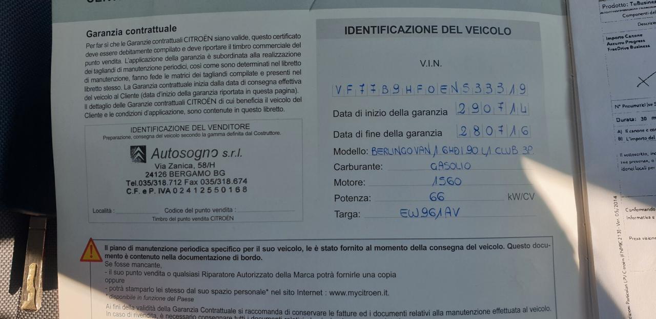 CITROEN BERLINGO FURGONE 1.6 T.DIESEL