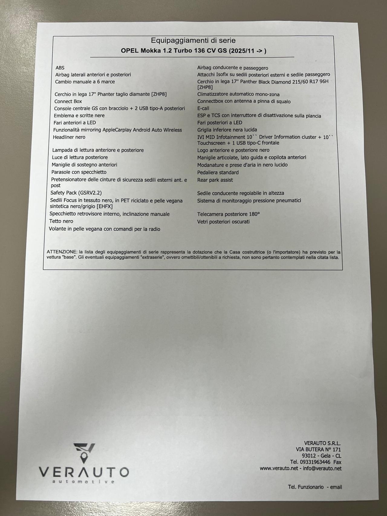 Opel Mokka 1.2 136CV GS - possibilità noleggio no scoring