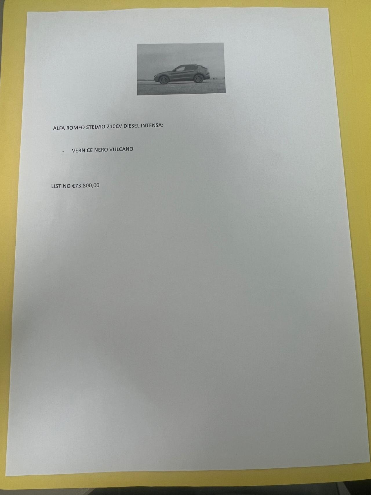Alfa Romeo Stelvio 210CV Q4 Intensa - possibilità noleggio no scoring