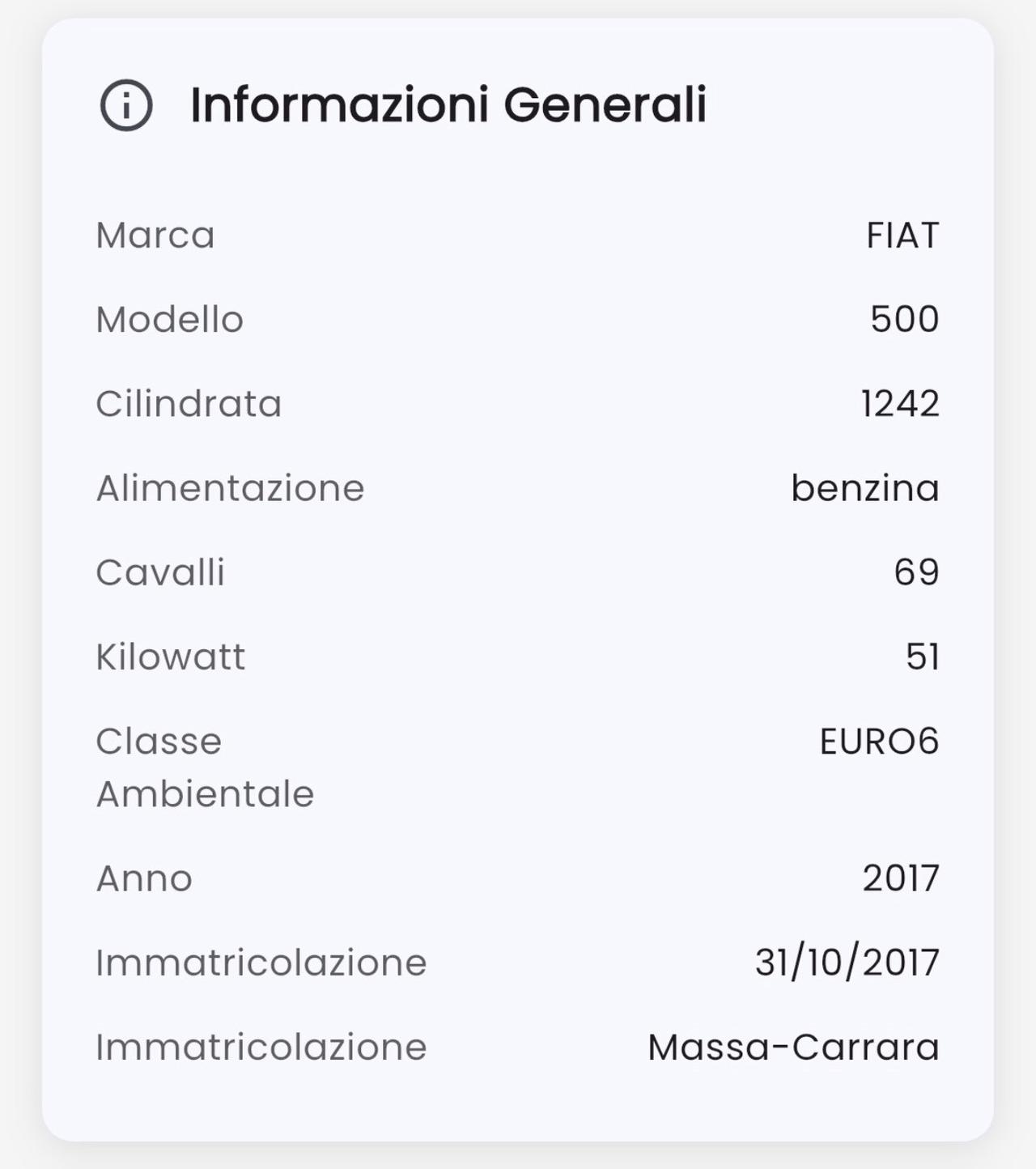 Fiat 500 1.2 Lounge
