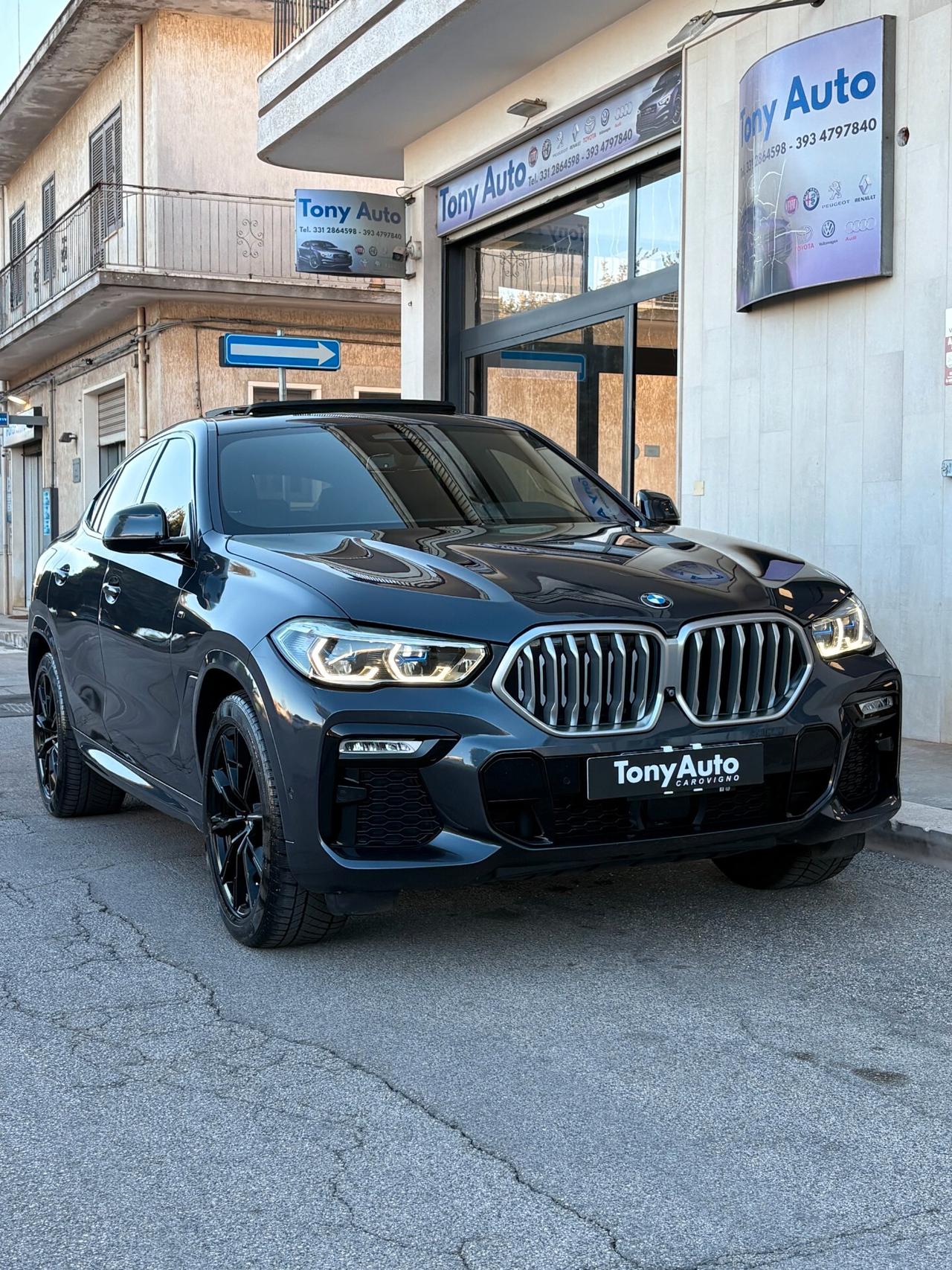 Bmw X6 xdrive30d Msport auto TETTO APRIBILE IN CARBONIO ILLUMINATO,,LUCI SOFFUSE,VIRTUAL COCKPIT,APPLE CARP