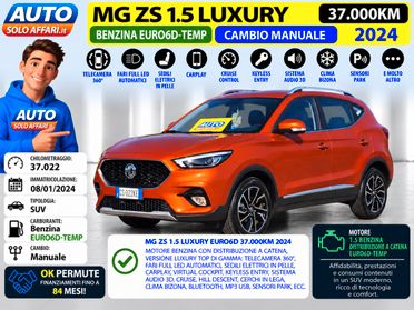 Mg ZS 1.5 EURO6D LUXURY CAMERA 360°/CARPLAY/FULL LED/PELLE