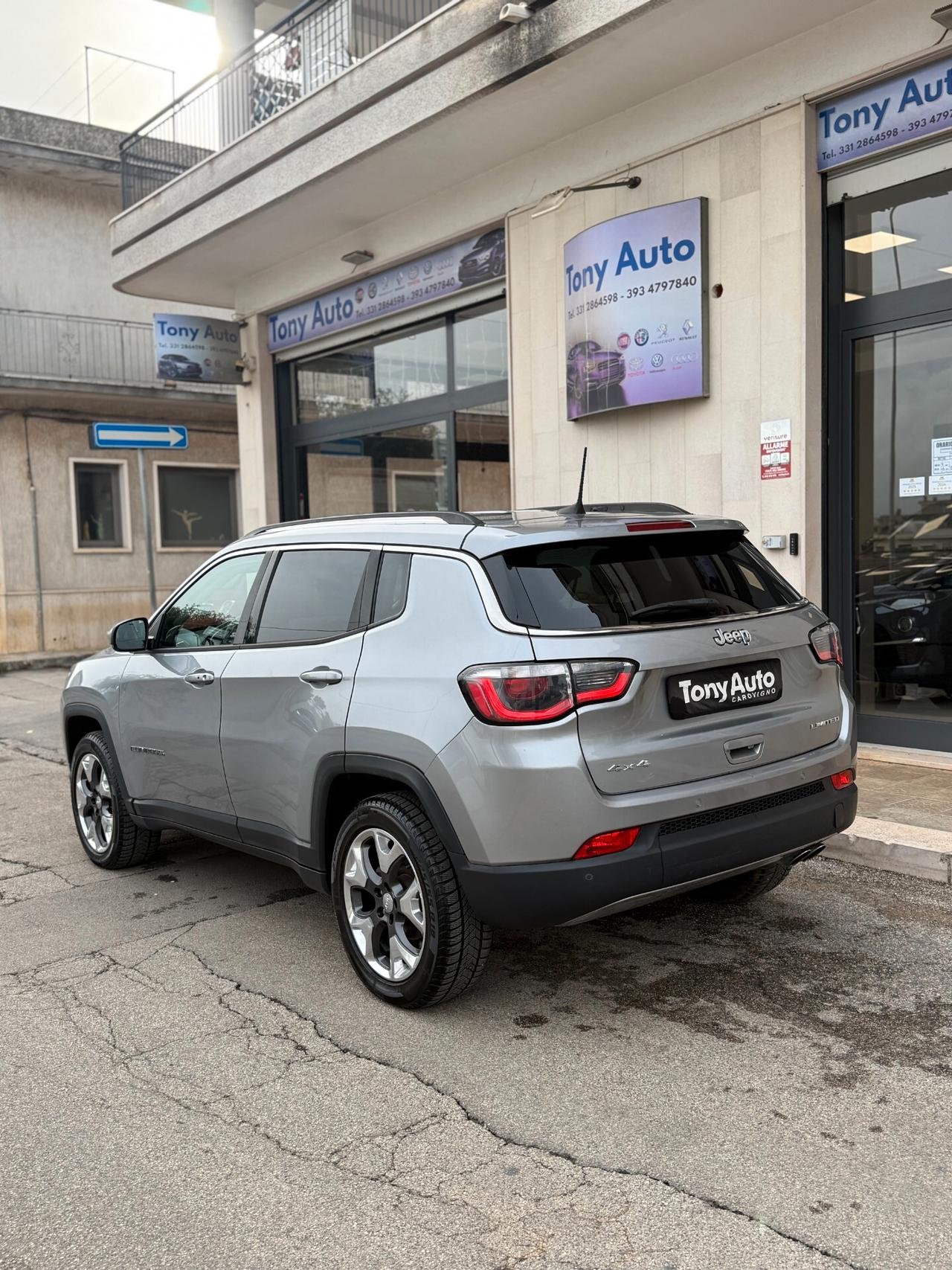 Jeep Compass 2.0 mjt Limited 4wd 140cv auto NAVI,BLUETHOOT,SENS.PARCHEGGIO,PELLE,FULL LED