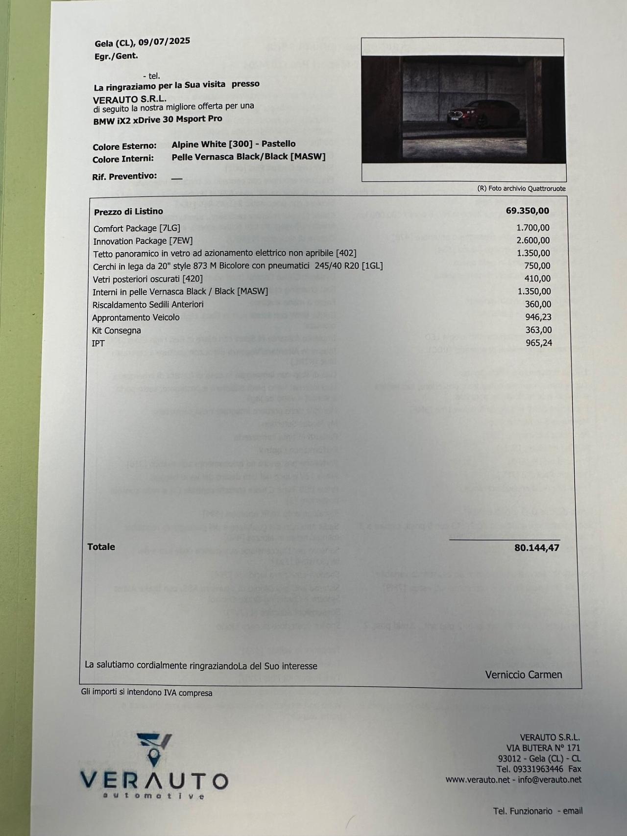 BMW iX2 xdrive MSport offerta T-Stock prezzo imperdibile