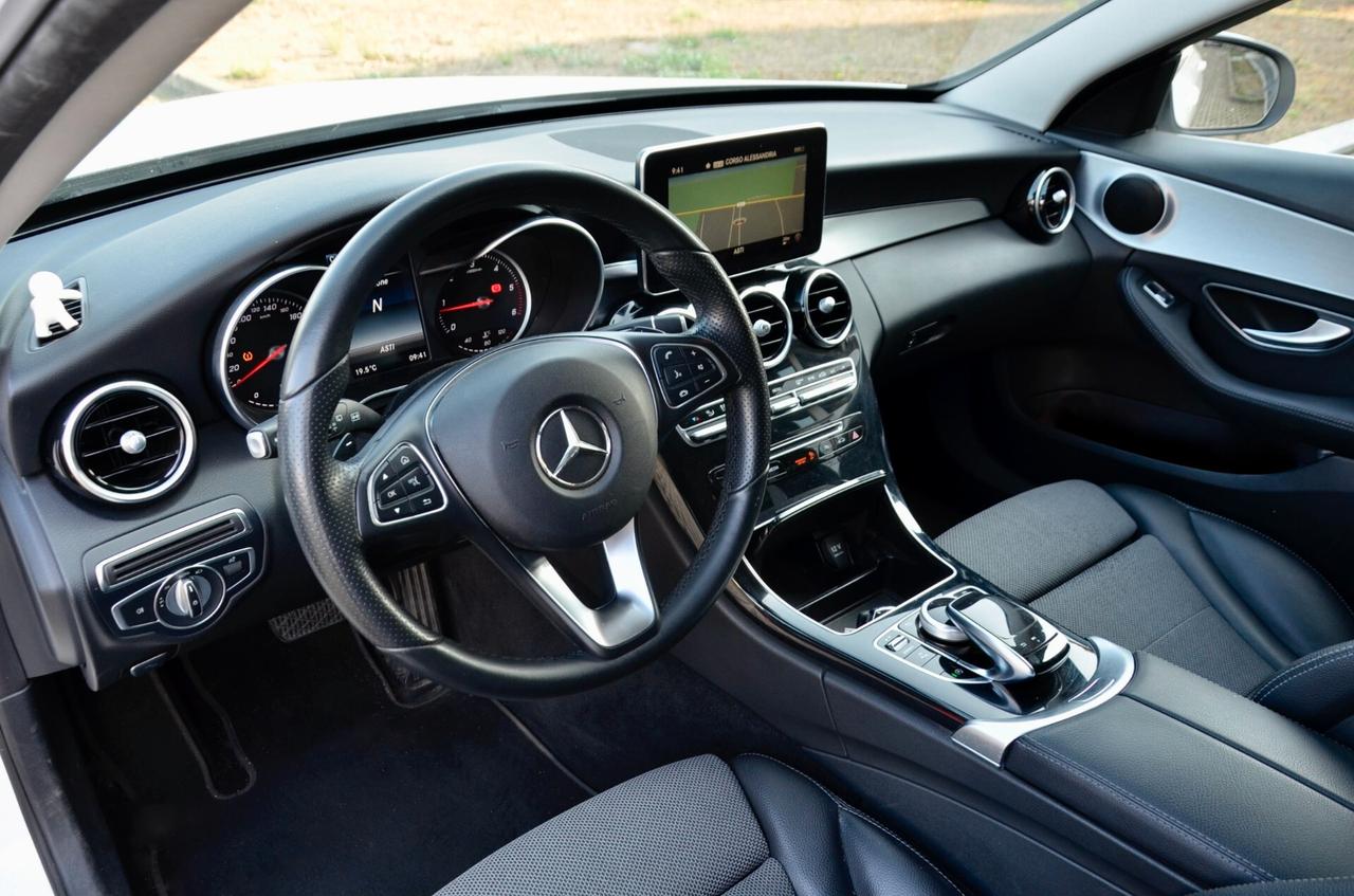 MERCEDES-BENZ C220d SW PREMIUM 170cv AUTO, UFF ITALIANA, EURO 6B, FULL LED, NAVI, PELLE, PERMUTE