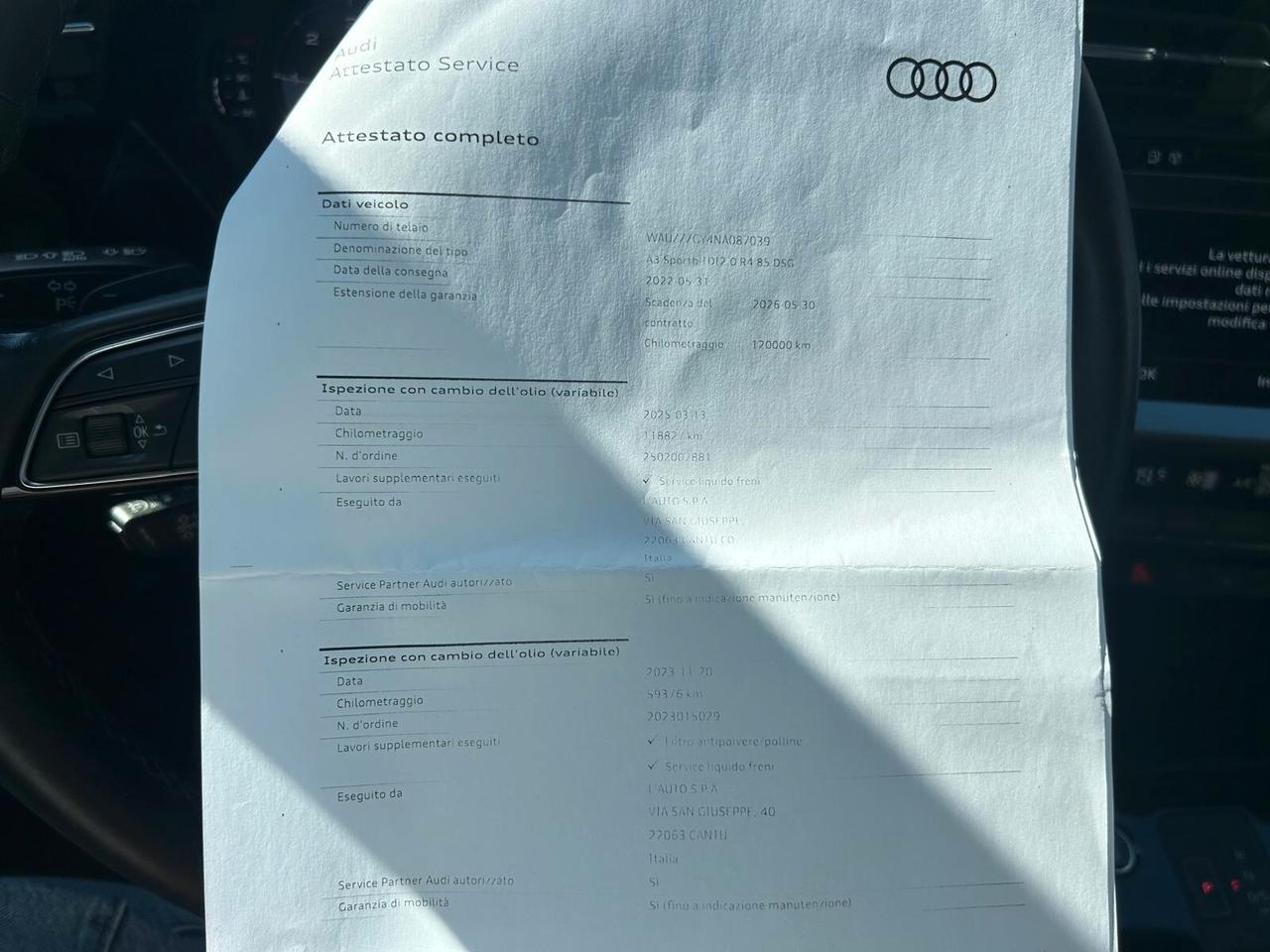 Audi A3 SPB 30 TDI S-TRONIC ADVANCED NAVI-2022