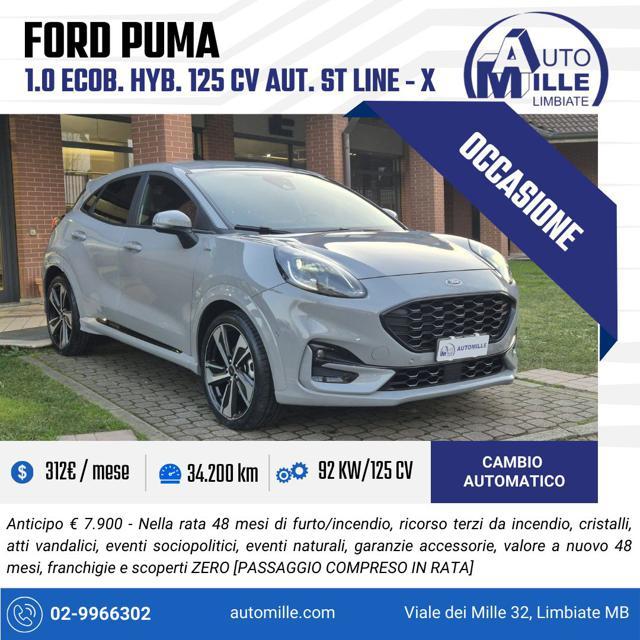 FORD Puma 1.0 EcoBoost Hybrid 125 CV S&S aut. ST-Line X