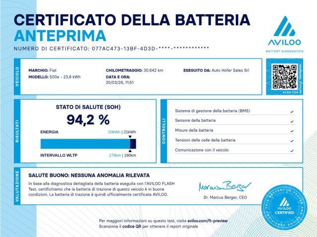 FIAT 500e 23,8 kWh Action DAB+ Uconnect Link Keyless