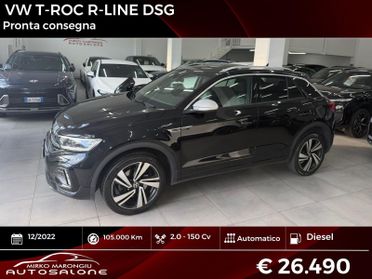 VW T-Roc 2.0 TDI SCR 150 CV DSG R-Line FINANZIABILE