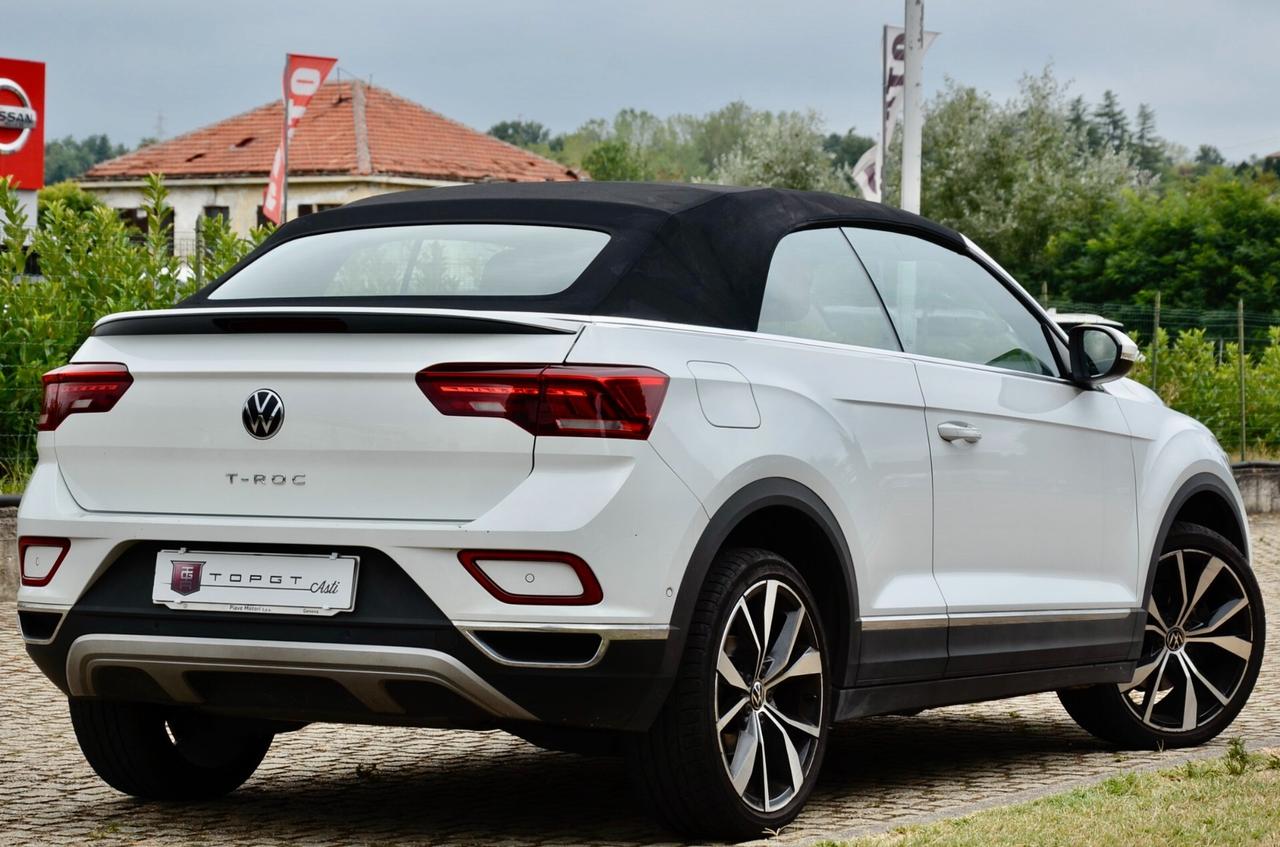 VOLKSWAGEN T-ROC 1.0 TSI STYLE 110cv, UNICOPROP, UFF ITALIANA, EURO 6D, FARI IQ LED, APPLE ANDROID, PERMUTE
