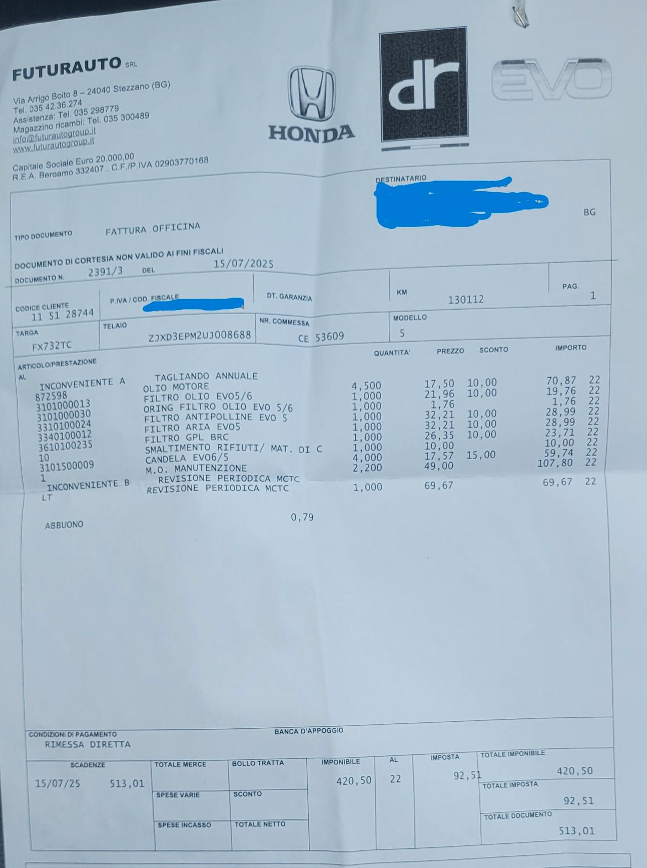 Dr EVO5 1.6 Bi-Fuel GPL scade 2029 .