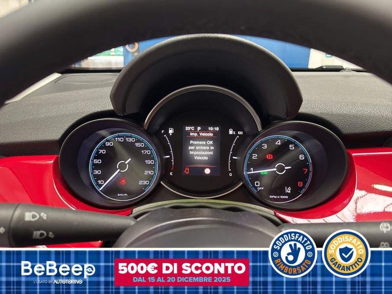 FIAT 500X 1.5 T4 HYBRID (RED) 130CV DCT