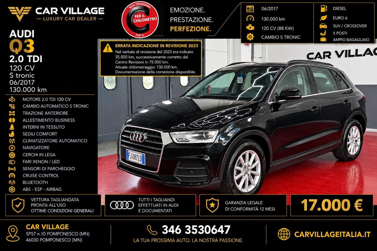 Audi Q3 2.0 TDI 120 CV S tronic Sport