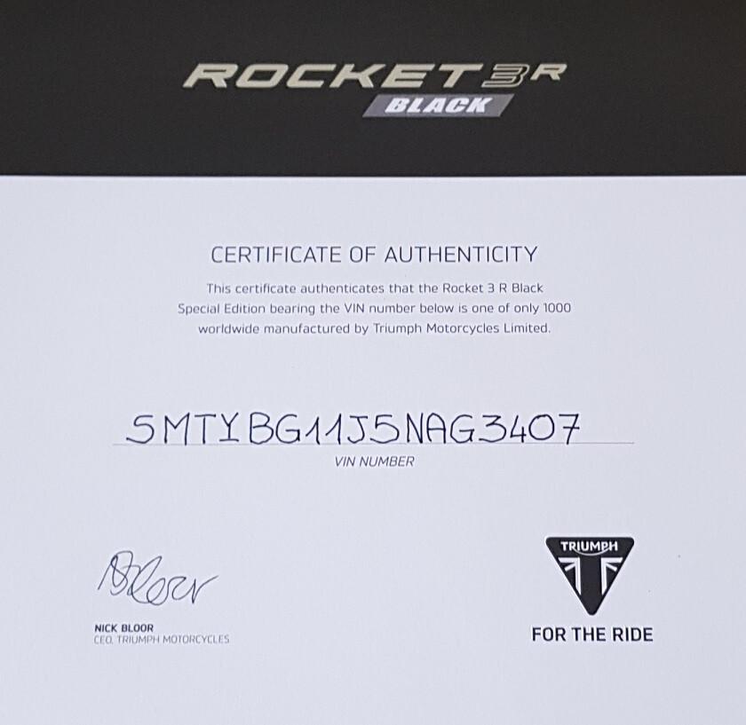 Triumph Rocket III Roadster Versione "R" Produzione limitata 1000 esemplari Mondo !!!
