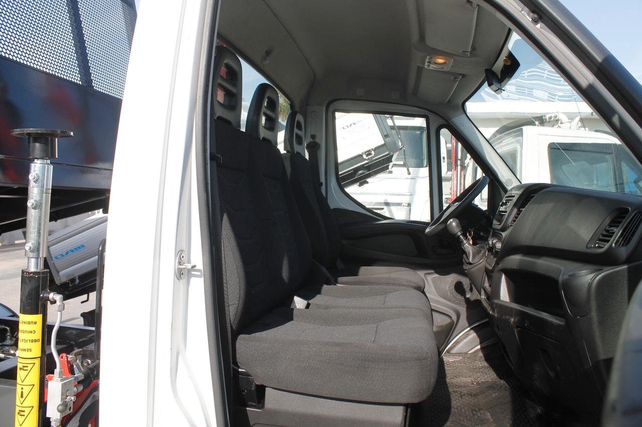 Iveco daily 35-140 cassone ribaltabile trilaterale e grù nuovi.