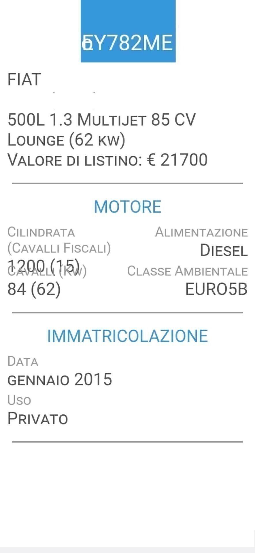 FIAT 500L 1,3 M.JET-UNICO PROPR-FOTO 4 REVISIONI