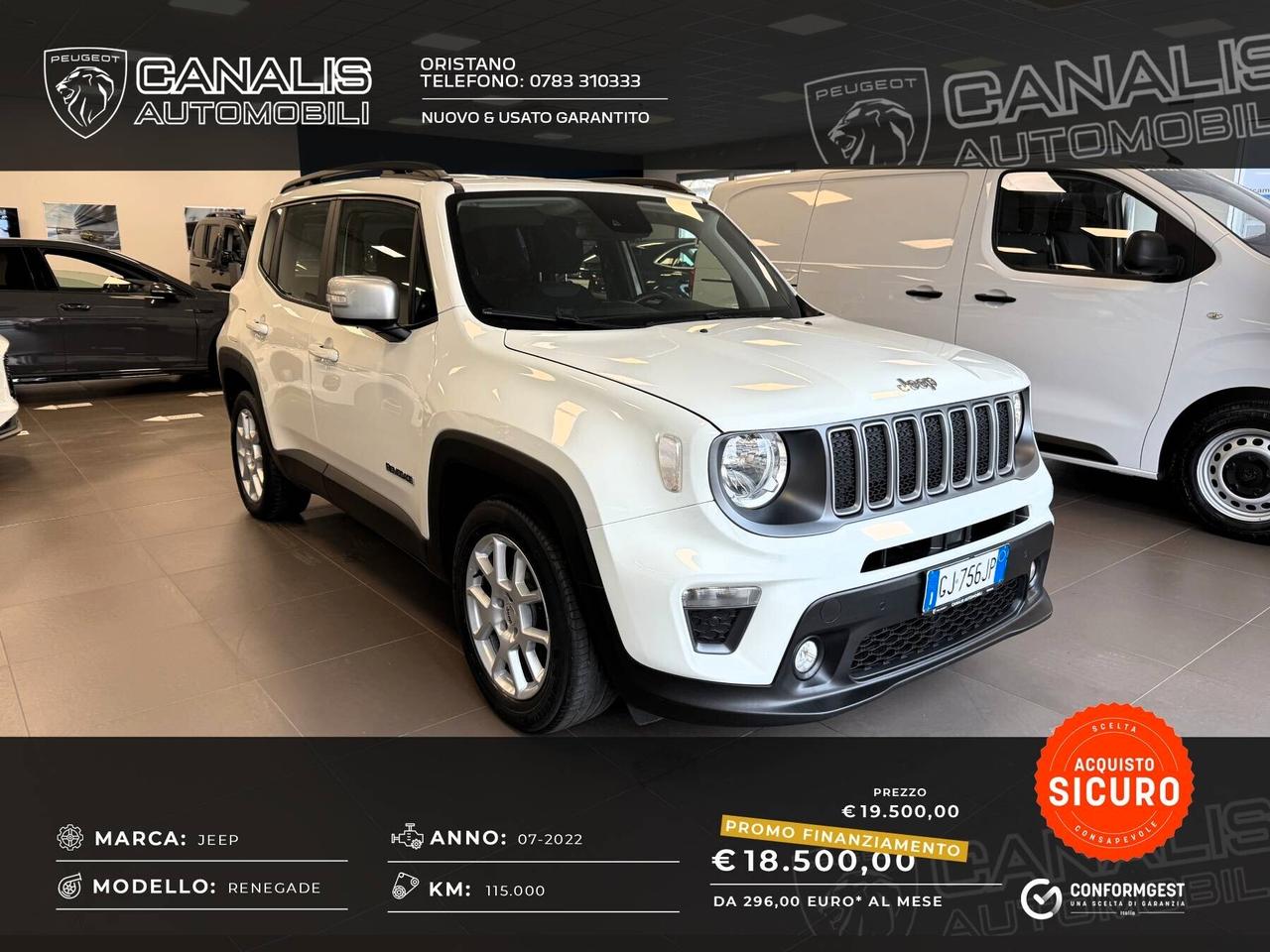 Jeep Renegade 1.6 Mjt 130 CV Limited - 2022 - Aziendale
