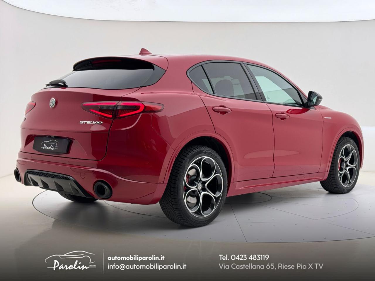 ALFA ROMEO Stelvio 2.0 Turbo 280 CV AT8 Q4 Veloce Harman-pelle Rossa