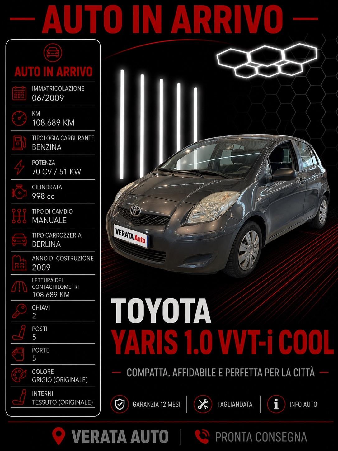 Toyota Yaris 1.0 5 porte Cool