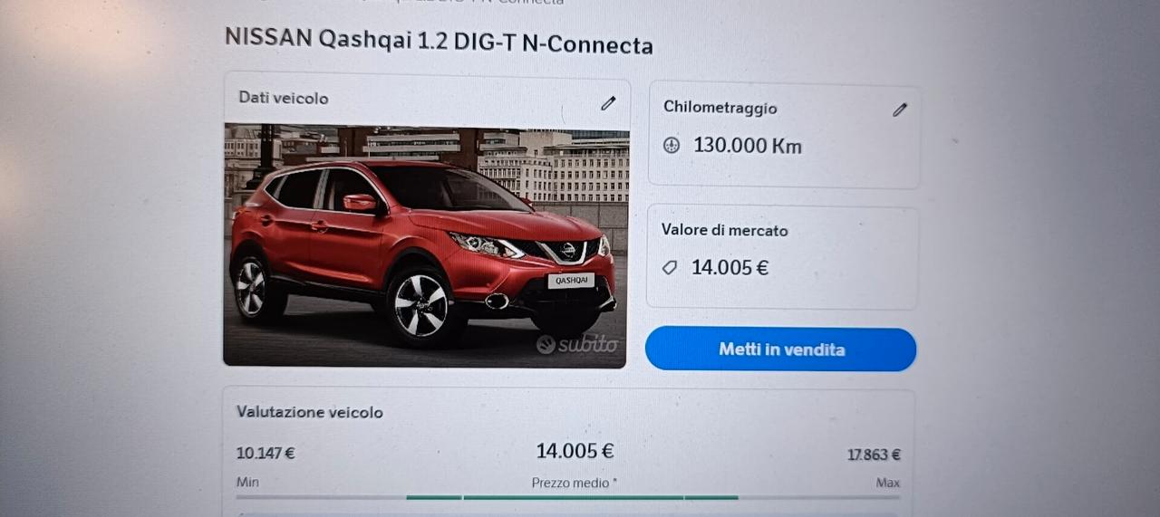 Nissan Qashqai 1.2 DIG-T BENZINA SOLO 129MILA KM!!!!!!