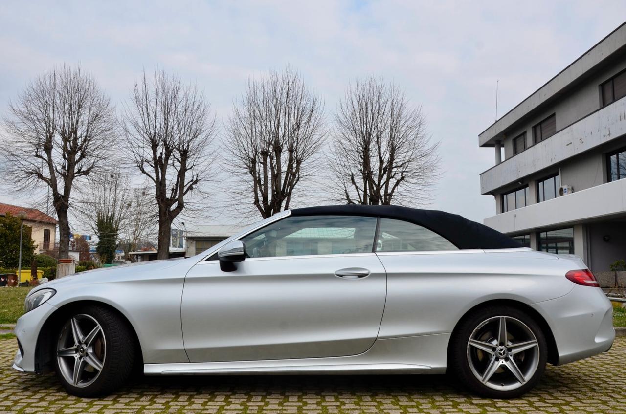 MERCEDES-BENZ CABRIO C 180 PREMIUM AMG 156cv AUTO, SERVICE MERCEDES, NAVI, FRANGIVENTO, PERMUTE