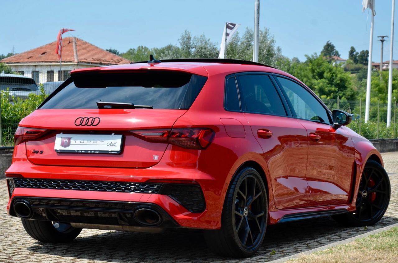 AUDI RS3 SPORTBACK 2.5 TFSI QUATTRO 400cv S-TRONIC, SERVICE AUDI, TETTO, DYNAMIC PACK, SCARICO, MATRIX, BANG & OLUFSEN, PERMUTE