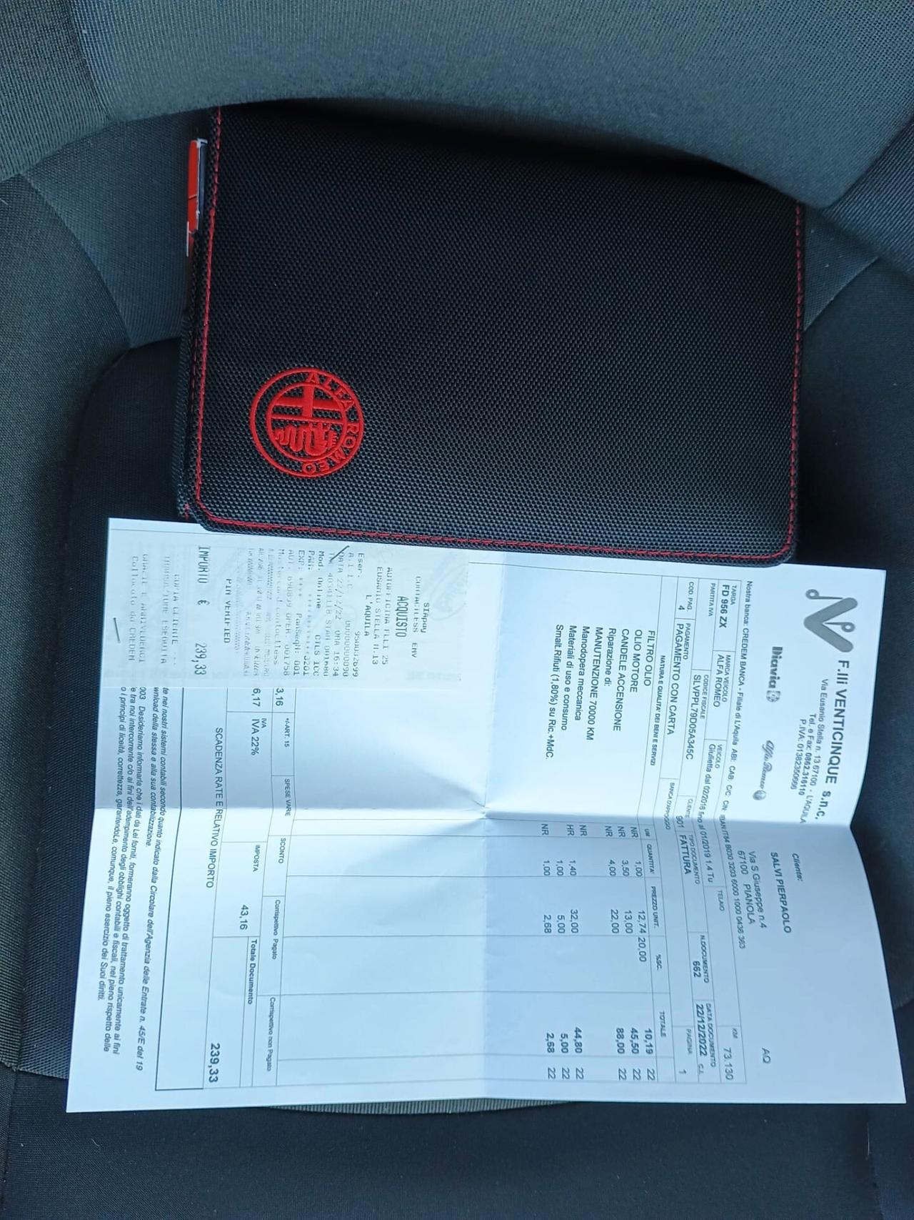 Alfa Romeo Giulietta 1.4 Turbo 120 CV GPL
