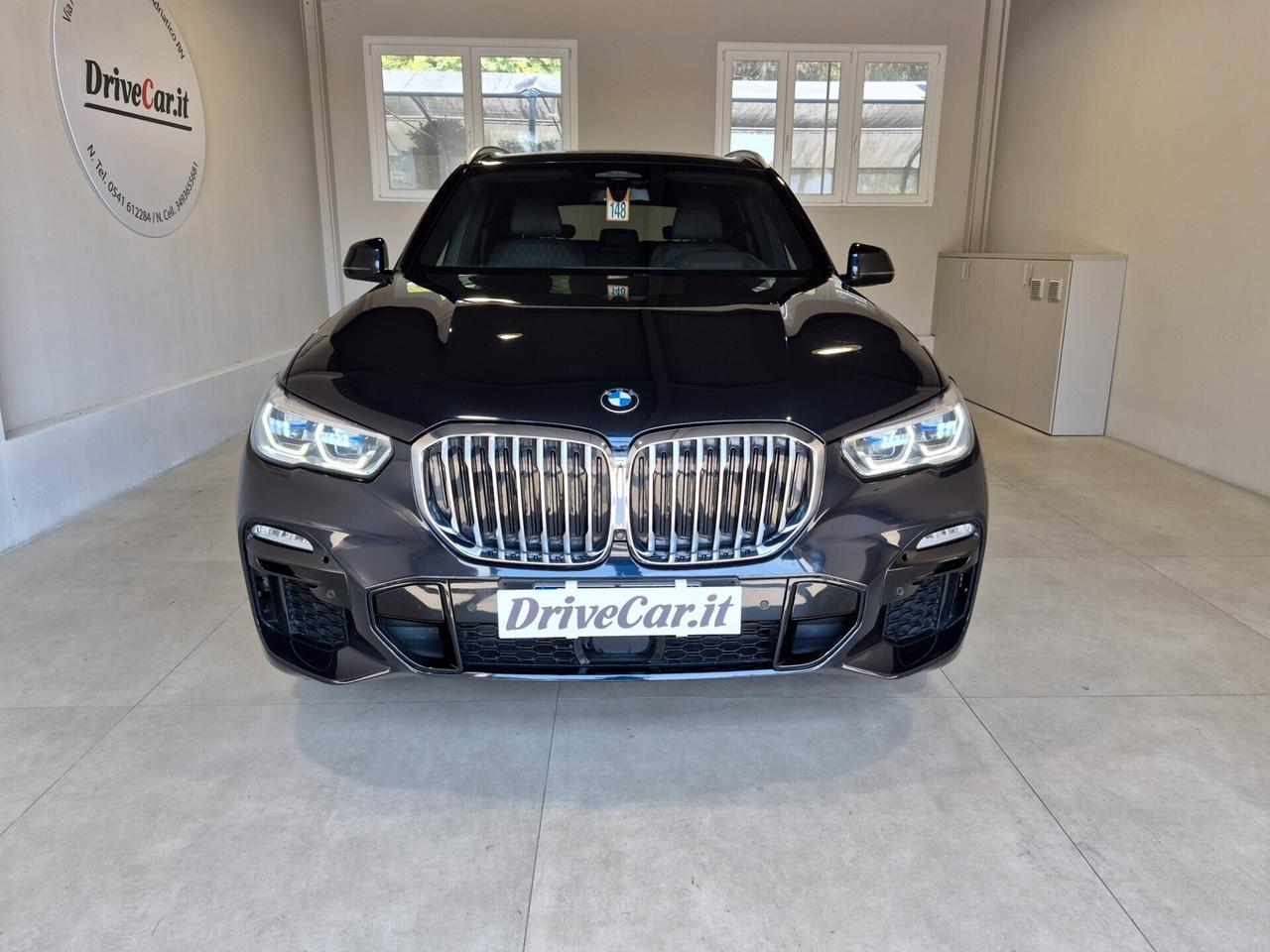 BMW X5 XDRIVE 45E MSPORT LASER PELLE TETTO SOSPENSIONI PNEUMATICHE FRENI M BLU C.21" ADAS 1 PROPRIETARIO