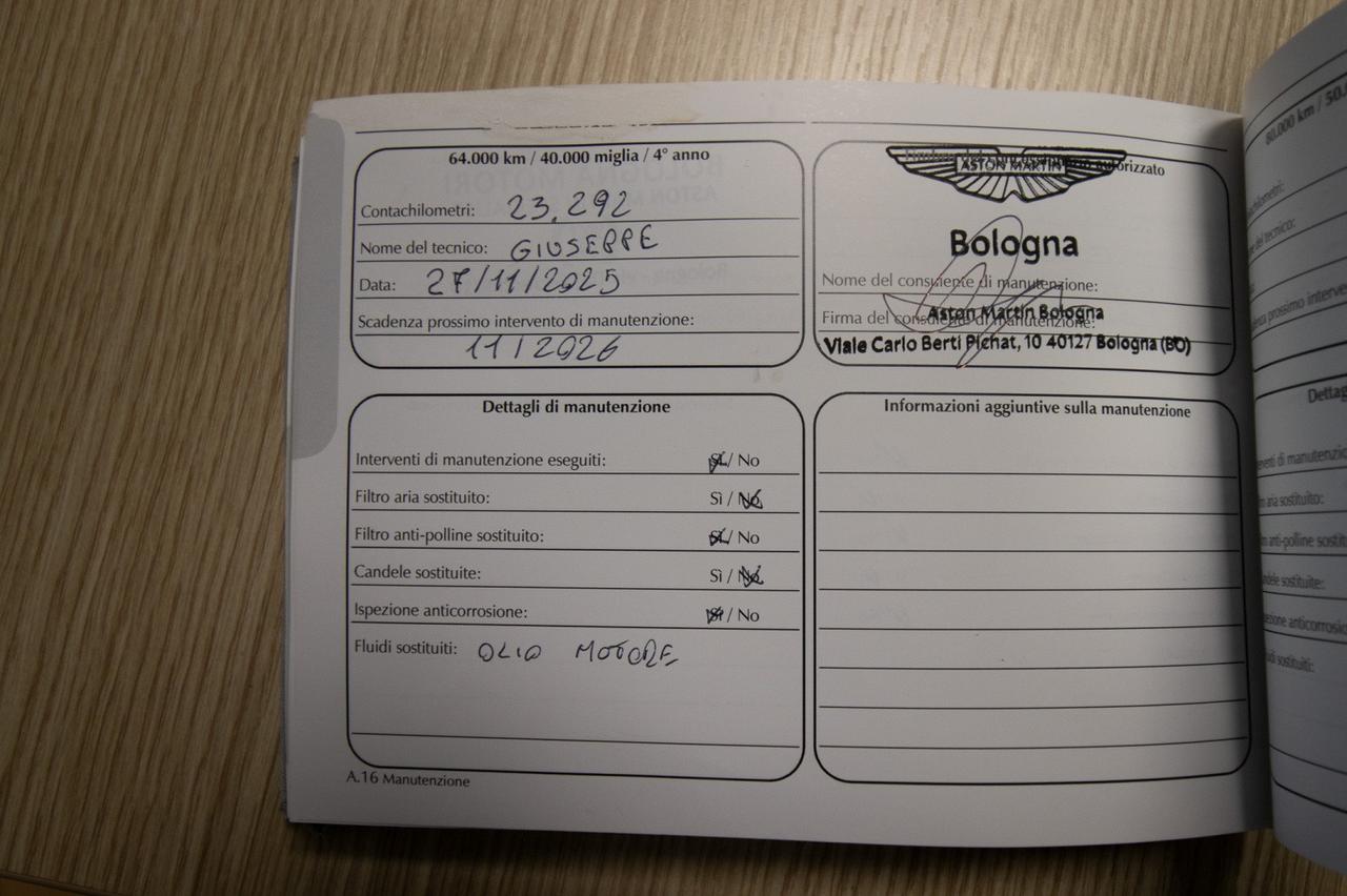 Aston Martin DB11 Coupe 4.0 V8 Auto 510cv Tagliandi Ufficiali Aston