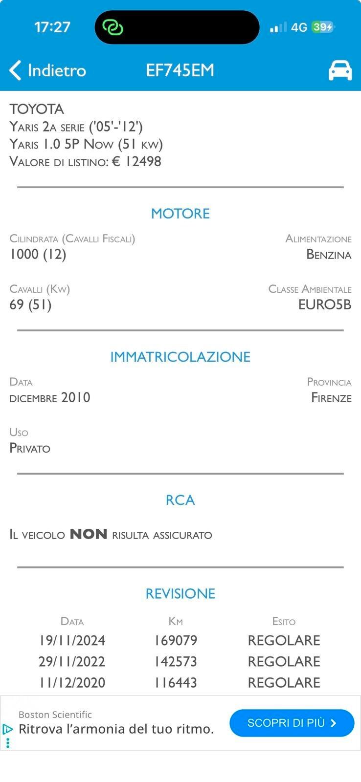 Toyota Yaris 1.0 12 MESI DI GARANZIA !!!!