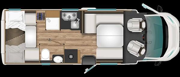 Itineo PS740 letti a castello in coda e basculante anteriore