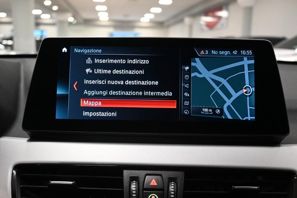 BMW X1 16D 115CV S-DRIVE 6M. BUSINESS ADVANTAGE ( FARI LED - HEAD-UP DISPLAY - AMBIENT LIGHTS - NAVI - PARK ASSISTANT - PELLE - TELECAMERA POST. )