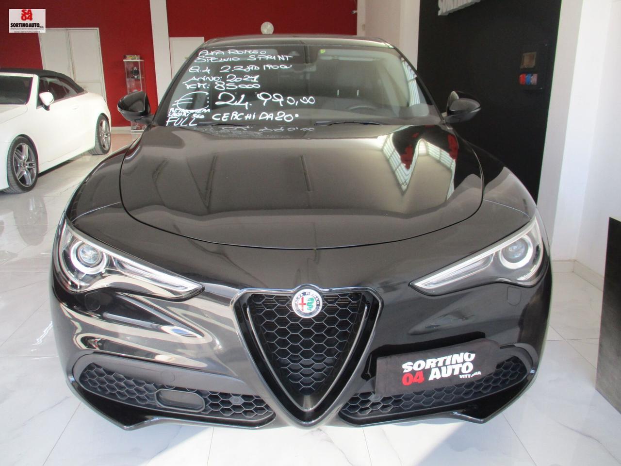 Alfa Romeo Stelvio 2.2 Turbodiesel 190 CV AT8 Q4 Sprint BLACK EDITION 11/2021 KM85000 FULL