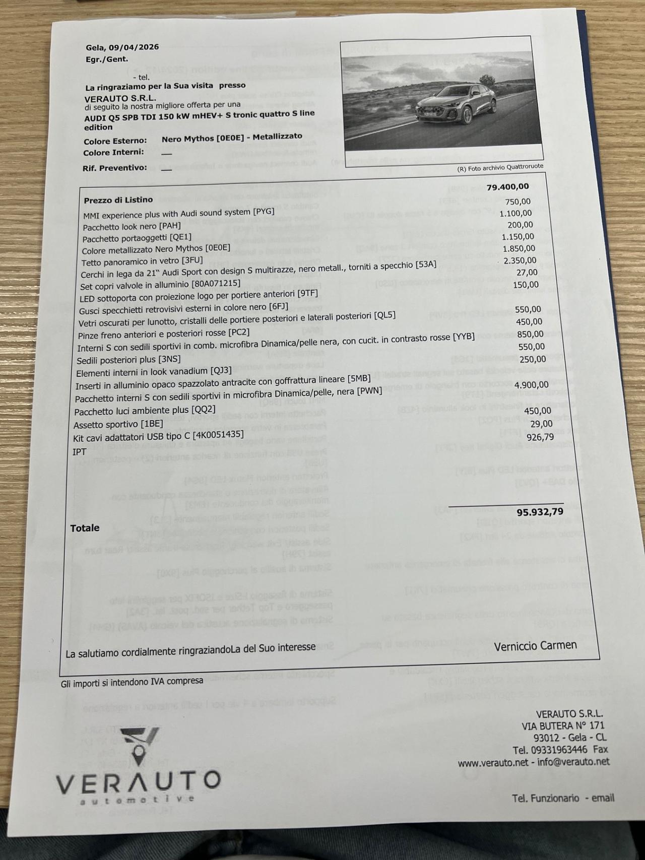 Audi Q5 SPB TDI 150 kW mHEV+ S tronic quattro S line - possibilità noleggio no scoring