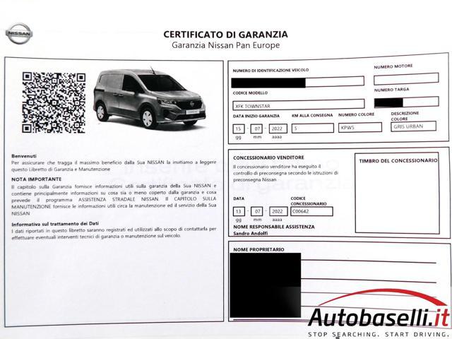 NISSAN Townstar 1.3 130CV L1 N-CONNECTA 'UNICA PROPRIETARIA'