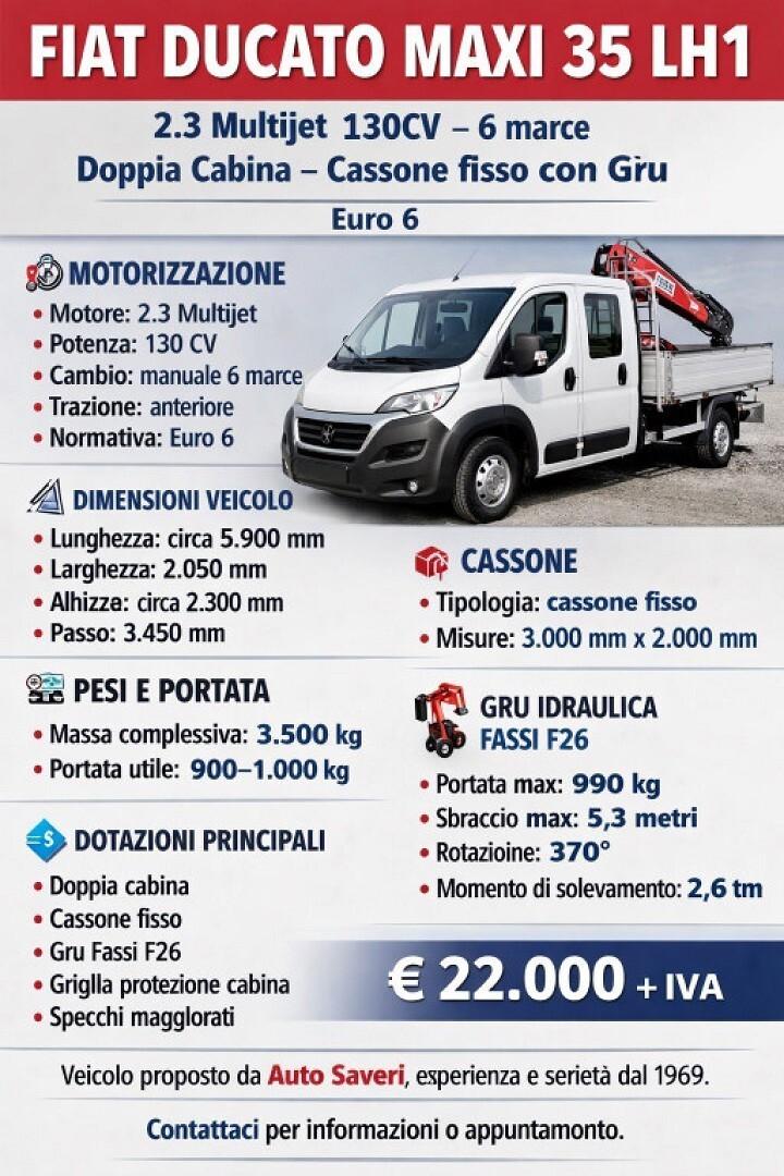 FIAT DUCATO MAXI 35 D.CAB DUCATO MAXI 35 2.3 Mul