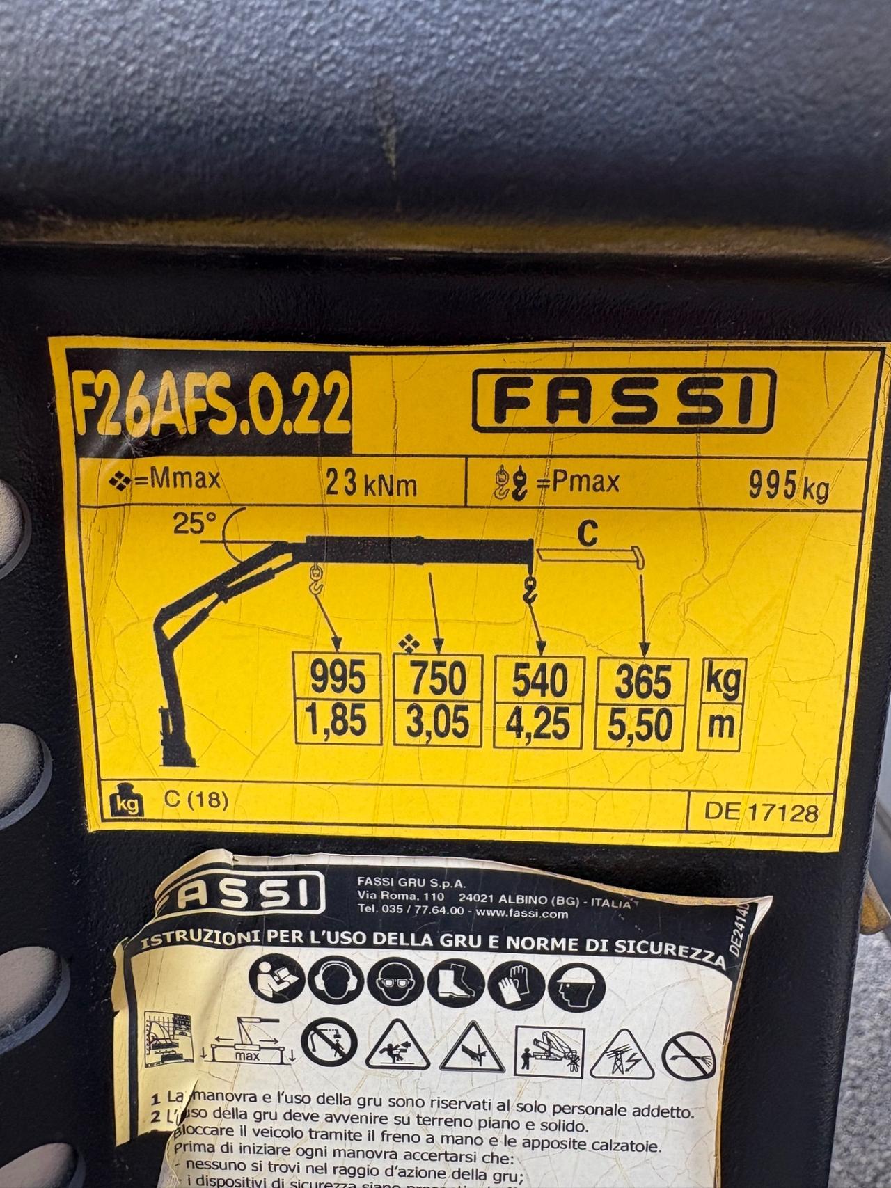 Fiat ducato doppia cabina 7 posti gru fassi