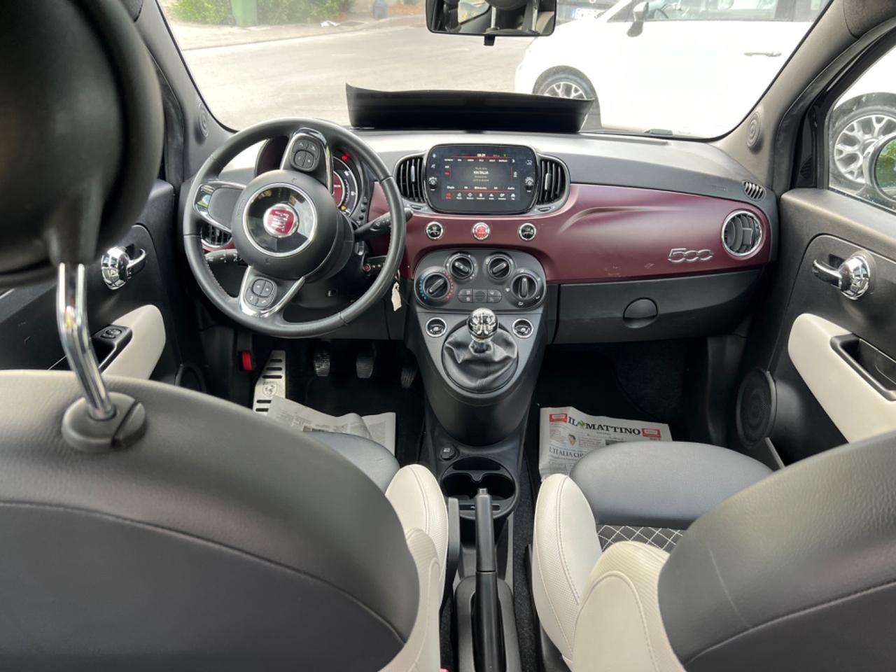 Fiat 500 1.2 Lounge TFT r16 interni in pelle