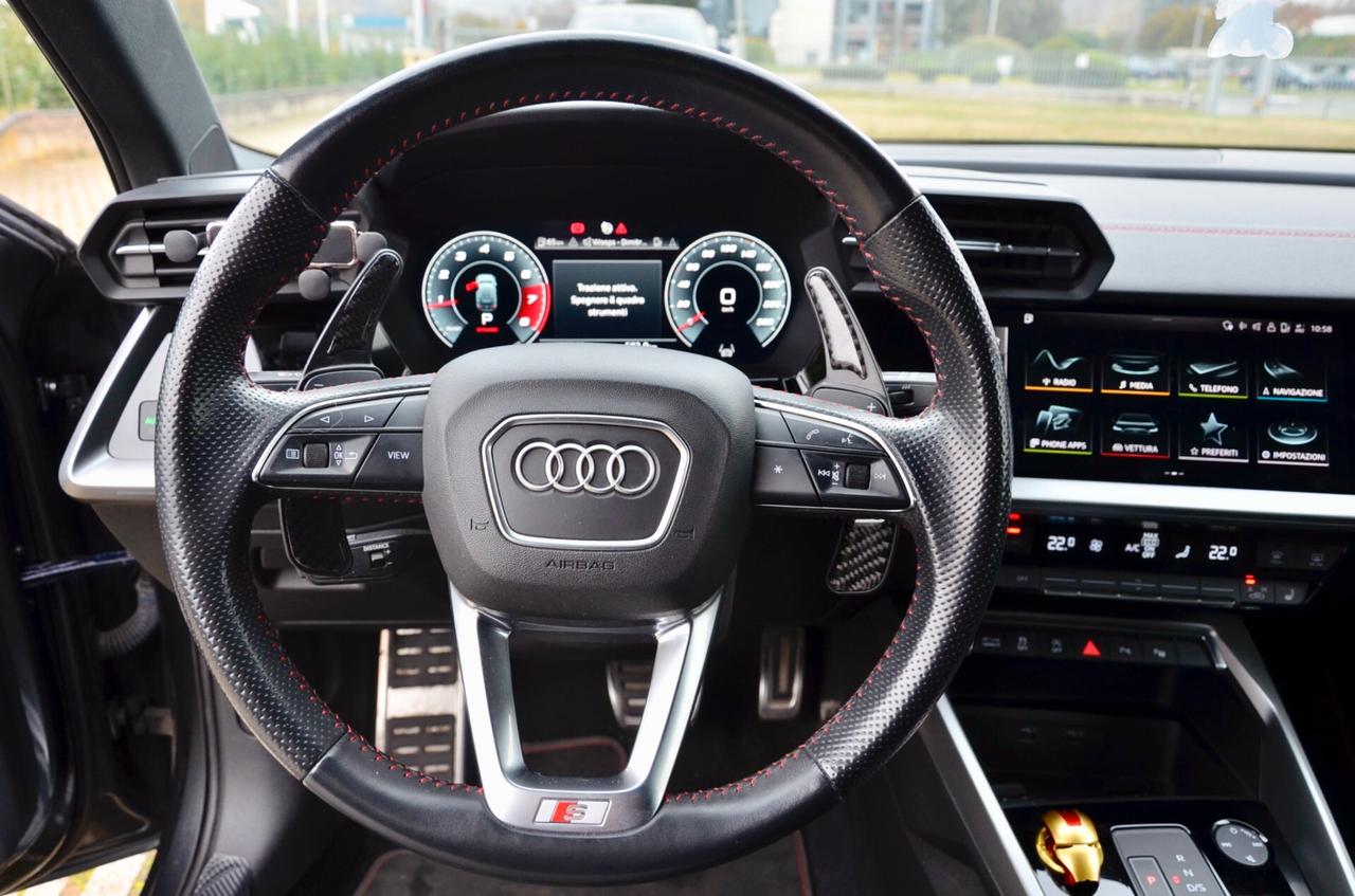 AUDI S3 SPB 2.0 TFSI QUATTRO 310cv S-TRONIC, GARANZIA AUDI 1/28, SERVICE AUDI, UFF ITALIANA, EURO 6D, MATRIX, BANG&OLUFSEN, DYNAMIC PACK, SCARICO, RETROCAMERA, PERMUTE