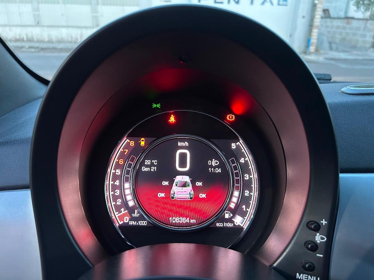 Fiat 500s 1.2 -2015 BLACK&RED